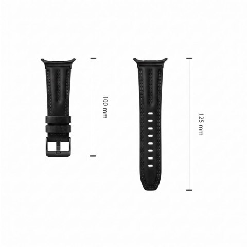 TECH-PROTECT LEATHERFIT CRAFT SAMSUNG GALAXY WATCH 8 / 9 / CLASSIC (40 / 44 / 46 MM) BLACK