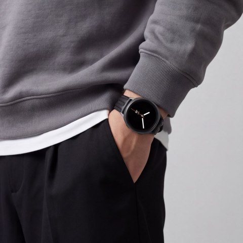 TECH-PROTECT LEATHERFIT CRAFT SAMSUNG GALAXY WATCH 8 / 9 / CLASSIC (40 / 44 / 46 MM) BLACK