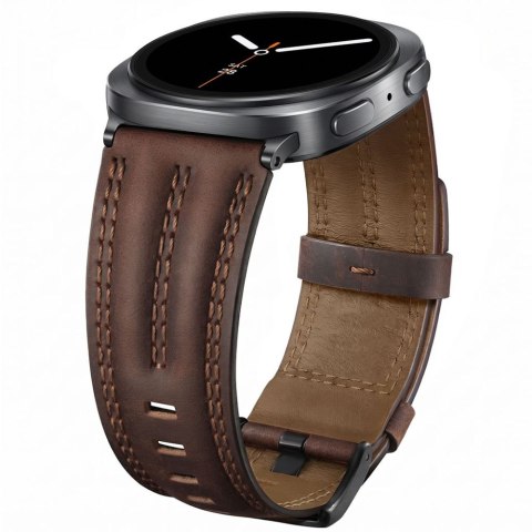 TECH-PROTECT LEATHERFIT CRAFT SAMSUNG GALAXY WATCH 8 / 9 / CLASSIC (40 / 44 / 46 MM) BROWN