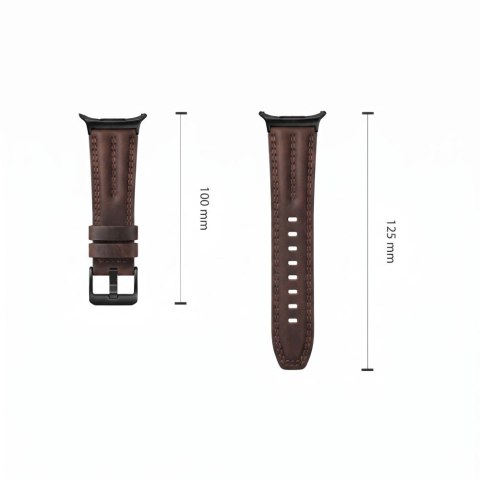 TECH-PROTECT LEATHERFIT CRAFT SAMSUNG GALAXY WATCH 8 / 9 / CLASSIC (40 / 44 / 46 MM) BROWN