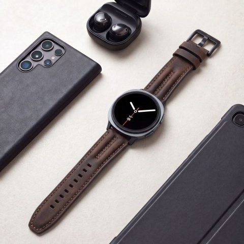TECH-PROTECT LEATHERFIT CRAFT SAMSUNG GALAXY WATCH 8 / 9 / CLASSIC (40 / 44 / 46 MM) BROWN