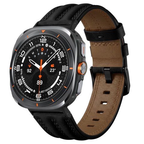 TECH-PROTECT LEATHERFIT CRAFT SAMSUNG GALAXY WATCH ULTRA 1 / 2 2024-2026 (47 MM) BLACK