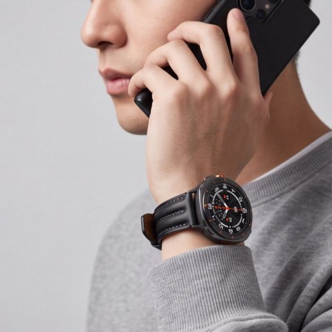 TECH-PROTECT LEATHERFIT CRAFT SAMSUNG GALAXY WATCH ULTRA 1 / 2 2024-2026 (47 MM) BLACK