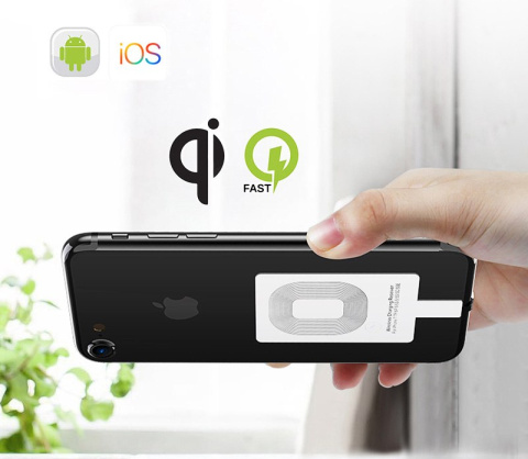 Adapter QI Indukcyjny USB-C Lightning micro USB B