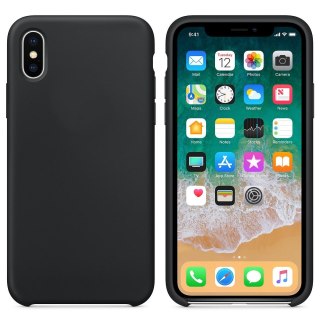 Elastyczne silikonowe etui Silicone Case do iPhone XS / X czarny