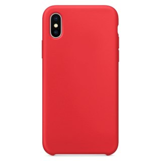 Elastyczne silikonowe etui Silicone Case do iPhone XS / X czerwony