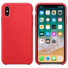 Elastyczne silikonowe etui Silicone Case do iPhone XS / X czerwony