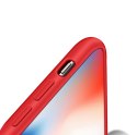 Elastyczne silikonowe etui Silicone Case do iPhone XS / X czerwony