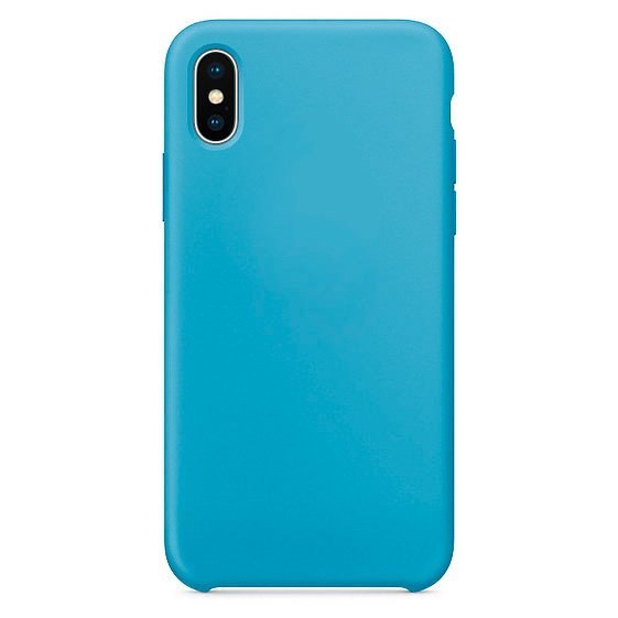 Elastyczne silikonowe etui Silicone Case do iPhone XS / X niebieski