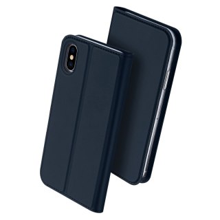 Etui pokrowiec z klapką DUX DUCIS Skin Pro do iPhone XS / X niebieski