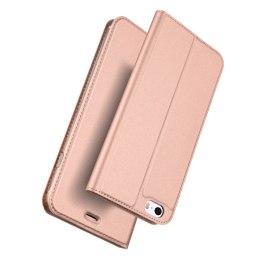 Etui pokrowiec z klapką DUX DUCIS Skin Pro do iPhone SE / 5S / 5 różowy