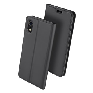 Etui pokrowiec z klapką DUX DUCIS Skin Pro do iPhone XR szary