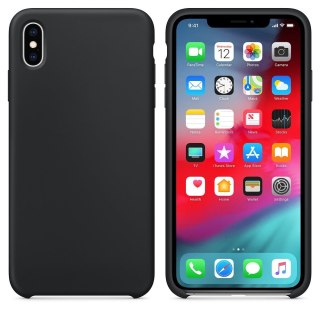 Elastyczne silikonowe etui Silicone Case do iPhone XS Max czarny