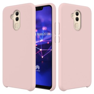 Elastyczne silikonowe etui Silicone Case do Huawei Mate 20 Lite różowy