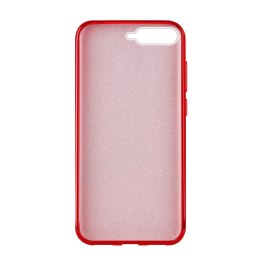 Błyszczące etui z brokatem Glitter Case do Huawei Y6 2018 czerwony