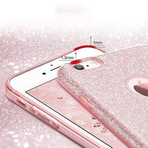 Błyszczące etui z brokatem Glitter Case do Huawei Y6 2018 czerwony