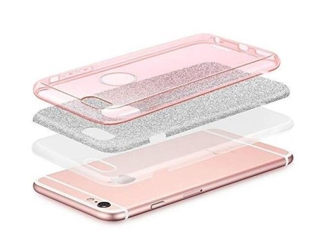 Błyszczące etui z brokatem Glitter Case do Huawei Y6 2018 czerwony