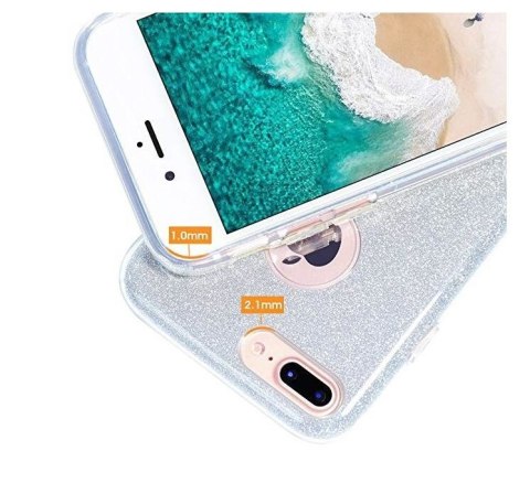 Błyszczące etui z brokatem Glitter Case do Huawei Y6 2018 czerwony