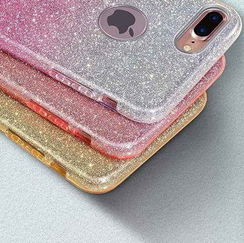 Błyszczące etui z brokatem Glitter Case do Huawei Y6 2018 czerwony