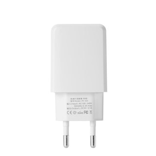 Ładowarka sieciowa adapter 2x USB 2.1A + kabel USB / micro USB 1M biały (EU)