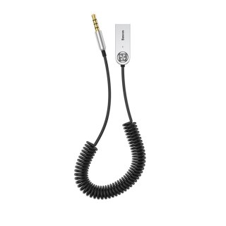 Baseus BA01 odbiornik dźwięku Bluetooth 5.0 kabel USB adapter audio AUX jack czarny (CABA01-01)