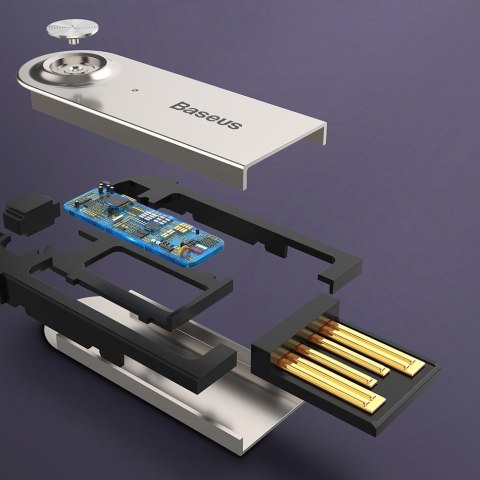 Baseus BA01 odbiornik dźwięku Bluetooth 5.0 kabel USB adapter audio AUX jack czarny (CABA01-01)
