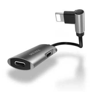 Adapter przejściówka Dux Ducis KIII ze złącza Lightning na 2x port Lightning czarny