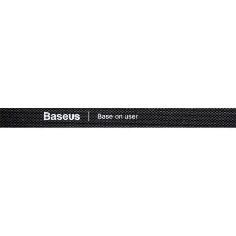 Baseus Rainbow Circle Velcro Straps - taśma rzepowa rzep organizer kabli 1m czarny (ACMGT-E01)