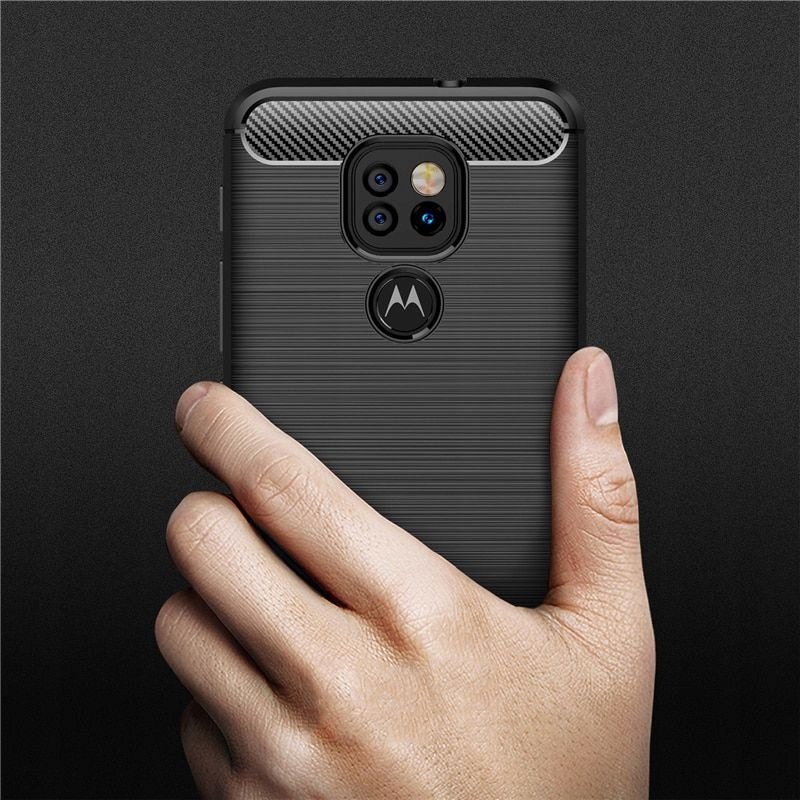 Etui Carbon + Szkło do Motorola G9 Play / E7 Plus Waga (z opakowaniem) 0.2 kg