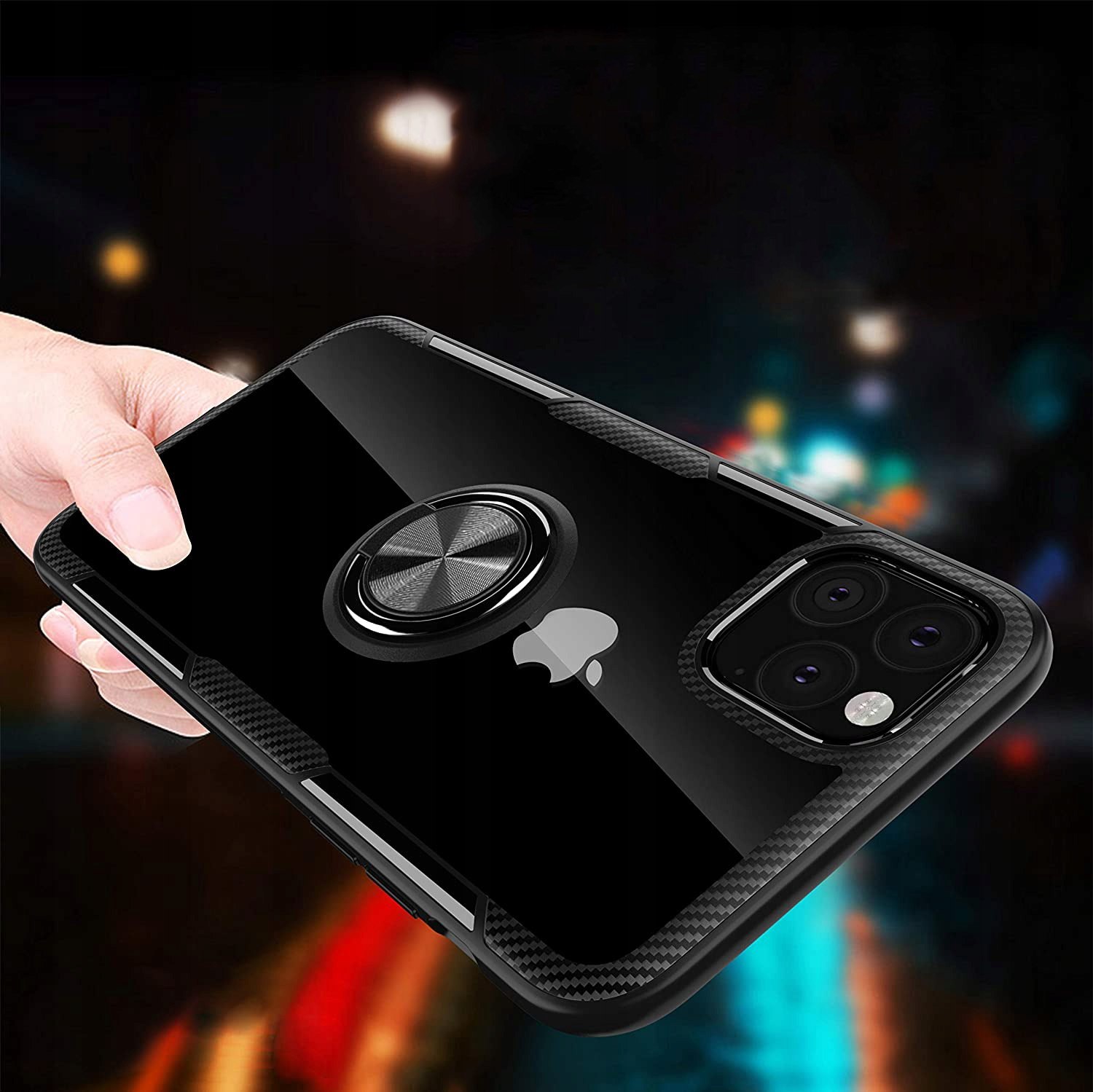 Etui Ring Case do iPhone 11 Pro / X / XS Kolor czarny